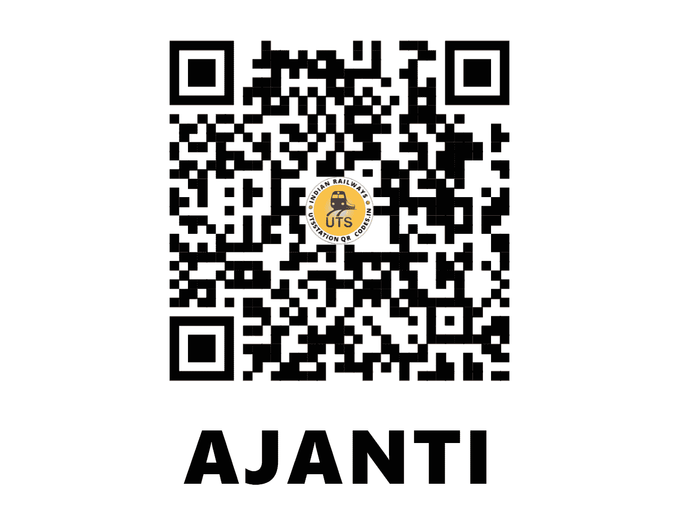 UTS QR Code for AJANTI - ANI (WR - MADHYA PRADESH)